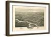 Davis, West Virginia - Panoramic Map-Lantern Press-Framed Art Print