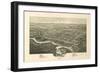 Davis, West Virginia - Panoramic Map-Lantern Press-Framed Art Print