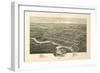 Davis, West Virginia - Panoramic Map-Lantern Press-Framed Art Print