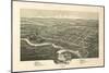 Davis, West Virginia - Panoramic Map-Lantern Press-Mounted Art Print