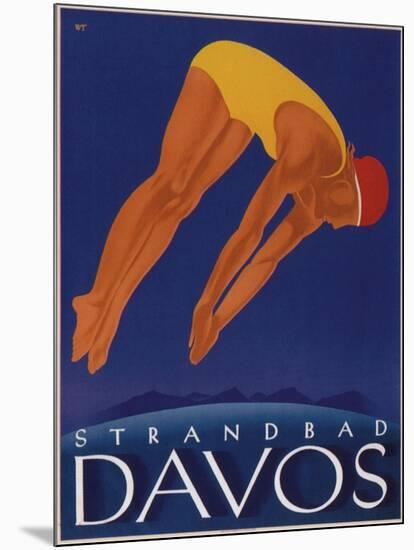 Davos Beach-null-Mounted Giclee Print