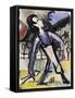 Davos Figur-Ernst Ludwig Kirchner-Framed Stretched Canvas