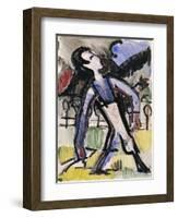 Davos Figur-Ernst Ludwig Kirchner-Framed Giclee Print