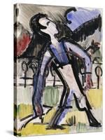 Davos Figur-Ernst Ludwig Kirchner-Stretched Canvas