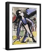 Davos Figur-Ernst Ludwig Kirchner-Framed Giclee Print