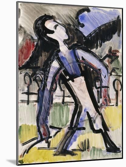 Davos Figur-Ernst Ludwig Kirchner-Mounted Giclee Print