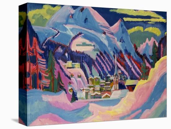 Davos in Winter, 1923-Ernst Ludwig Kirchner-Stretched Canvas