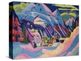 Davos in Winter, 1923-Ernst Ludwig Kirchner-Stretched Canvas