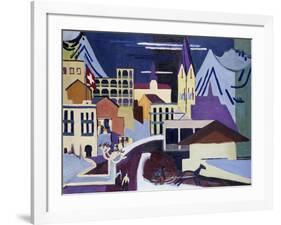 Davos-Platz Railway Station; Davos-Platz Am Banhof, 1931-Ernst Ludwig Kirchner-Framed Giclee Print