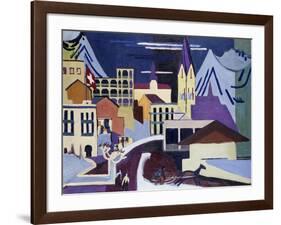 Davos-Platz Railway Station; Davos-Platz Am Banhof, 1931-Ernst Ludwig Kirchner-Framed Giclee Print