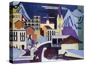 Davos-Platz Railway Station; Davos-Platz Am Banhof, 1931-Ernst Ludwig Kirchner-Stretched Canvas