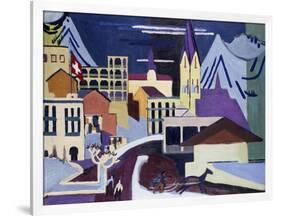 Davos-Platz Railway Station; Davos-Platz Am Banhof, 1931-Ernst Ludwig Kirchner-Framed Giclee Print