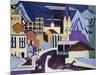 Davos-Platz Railway Station; Davos-Platz Am Banhof, 1931-Ernst Ludwig Kirchner-Mounted Premium Giclee Print
