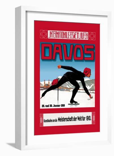 Davos Skater-Walther Koch-Framed Art Print