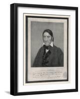 Davy Crockett American Backwoodsman Hunter Magistrate and Legislator-S.s. Osgood-Framed Art Print