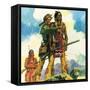 Davy Crockett-English School-Framed Stretched Canvas