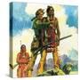 Davy Crockett-English School-Stretched Canvas