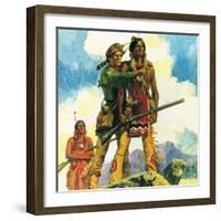 Davy Crockett-English School-Framed Giclee Print