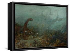 Davy Jones's Locker, C.1870-1920 (Oil on Canvas)-William Lionel Wyllie-Framed Stretched Canvas
