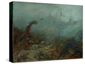 Davy Jones's Locker, C.1870-1920 (Oil on Canvas)-William Lionel Wyllie-Stretched Canvas