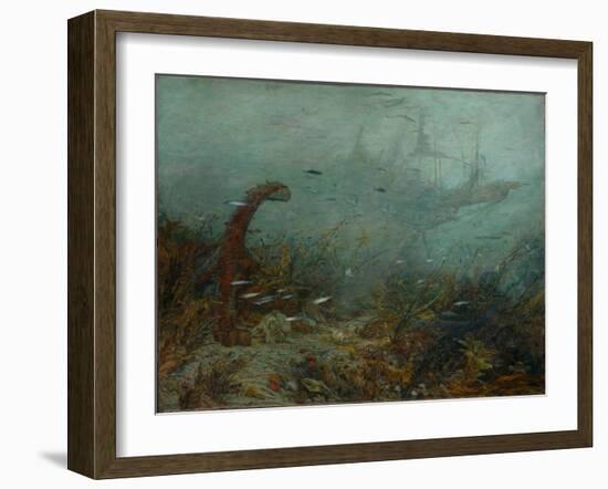 Davy Jones's Locker, C.1870-1920 (Oil on Canvas)-William Lionel Wyllie-Framed Giclee Print