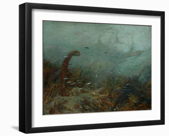 Davy Jones's Locker, C.1870-1920 (Oil on Canvas)-William Lionel Wyllie-Framed Giclee Print