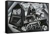 Dawn and Sunset on the Alps (Ploughing)-Fortunato Depero-Framed Stretched Canvas