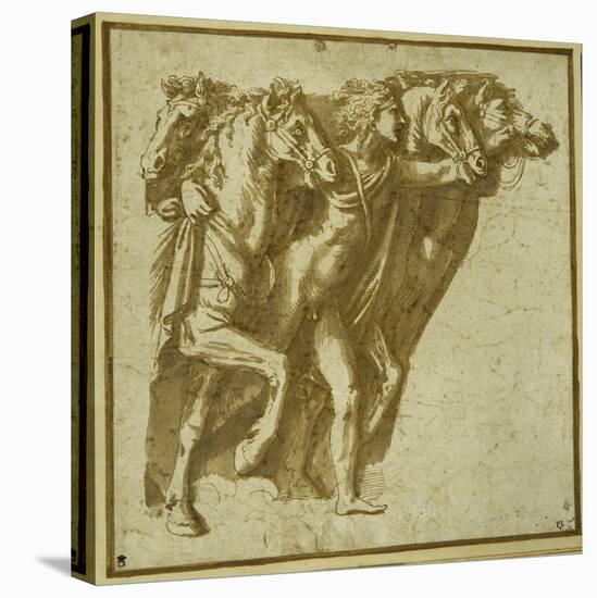 Dawn: Apollo with the Horses of the Sun-Giulio Romano-Stretched Canvas