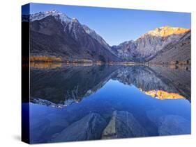 Dawn at Convict Lake in the Fall before the Fisherman Get on the Lake in California.-Miles Morgan-Stretched Canvas