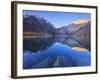 Dawn at Convict Lake in the Fall before the Fisherman Get on the Lake in California.-Miles Morgan-Framed Photographic Print