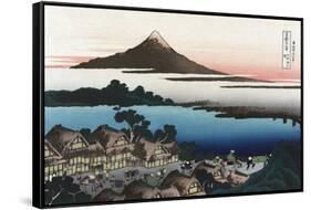 Dawn at Isawa in Kai Province-Katsushika Hokusai-Framed Stretched Canvas