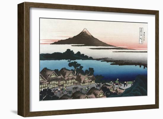 Dawn at Isawa in Kai Province-Katsushika Hokusai-Framed Art Print