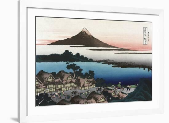 Dawn at Isawa in Kai Province-Katsushika Hokusai-Framed Premium Giclee Print