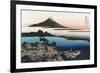 Dawn at Isawa in Kai Province-Katsushika Hokusai-Framed Art Print