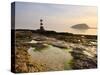 Dawn at Penmon Lighthouse, Penmon Point, Anglesey, North Wales, Wales, United Kingdom, Europe-Chris Hepburn-Stretched Canvas