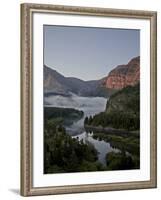 Dawn at Swiftcurrent Creek, Glacier National Park, Montana, USA-James Hager-Framed Photographic Print