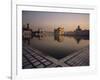 Dawn at the Golden Temple and Cloisters and the Holy Pool of Nectar, Punjab State, India-Jeremy Bright-Framed Photographic Print