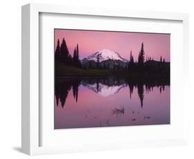 Dawn at Tipsoo Lake, Mt. Rainier National Park, Washington, USA-Charles Gurche-Framed Photographic Print