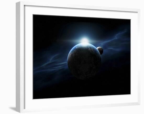 Dawn Breaks on an Alien Planet-Stocktrek Images-Framed Photographic Print