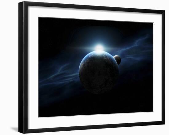 Dawn Breaks on an Alien Planet-Stocktrek Images-Framed Photographic Print