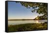 Dawn breaks over Great Bay at Adams Point in Durham, New Hampshire.-Jerry & Marcy Monkman-Framed Stretched Canvas