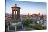 Dawn Breaks over the Dugald Stewart Monument Overlooking the City of Edinburgh, Lothian, Scotland-Andrew Sproule-Stretched Canvas