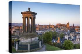 Dawn Breaks over the Dugald Stewart Monument Overlooking the City of Edinburgh, Lothian, Scotland-Andrew Sproule-Stretched Canvas