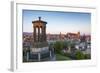 Dawn Breaks over the Dugald Stewart Monument Overlooking the City of Edinburgh, Lothian, Scotland-Andrew Sproule-Framed Photographic Print