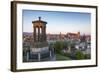 Dawn Breaks over the Dugald Stewart Monument Overlooking the City of Edinburgh, Lothian, Scotland-Andrew Sproule-Framed Photographic Print