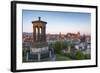 Dawn Breaks over the Dugald Stewart Monument Overlooking the City of Edinburgh, Lothian, Scotland-Andrew Sproule-Framed Photographic Print