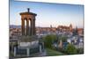 Dawn Breaks over the Dugald Stewart Monument Overlooking the City of Edinburgh, Lothian, Scotland-Andrew Sproule-Mounted Photographic Print