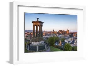 Dawn Breaks over the Dugald Stewart Monument Overlooking the City of Edinburgh, Lothian, Scotland-Andrew Sproule-Framed Photographic Print