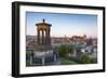 Dawn Breaks over the Dugald Stewart Monument Overlooking the City of Edinburgh, Lothian, Scotland-Andrew Sproule-Framed Photographic Print