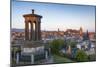 Dawn Breaks over the Dugald Stewart Monument Overlooking the City of Edinburgh, Lothian, Scotland-Andrew Sproule-Mounted Photographic Print